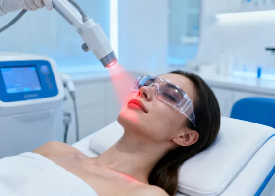 Skin rejuvenation laser treatment with Candela system