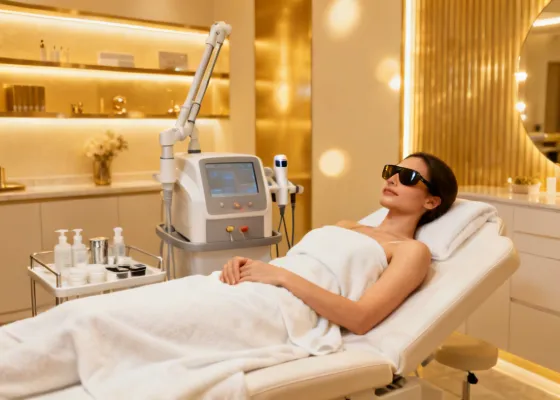Laser hair removal treatment with Candela GentleMax Pro Plus